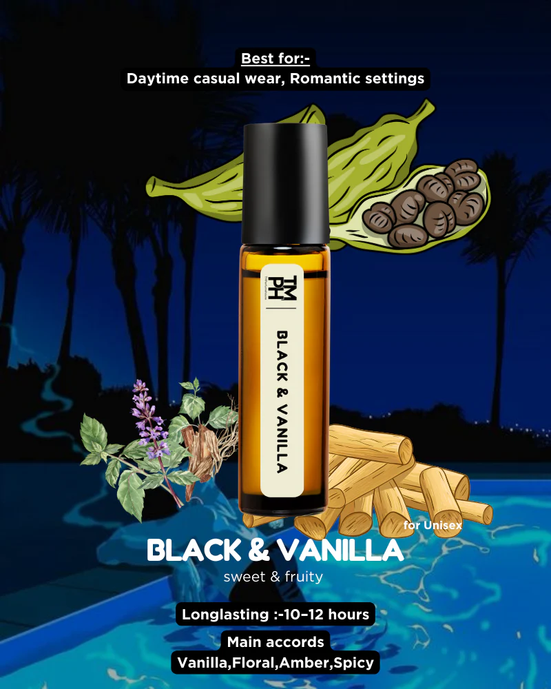 Black & Vanilla AT | Luxury Niche Attar – 10+ Hour Long Lasting Pure Oil - Inspired by Blck Vnill by Mncr* - Image 3