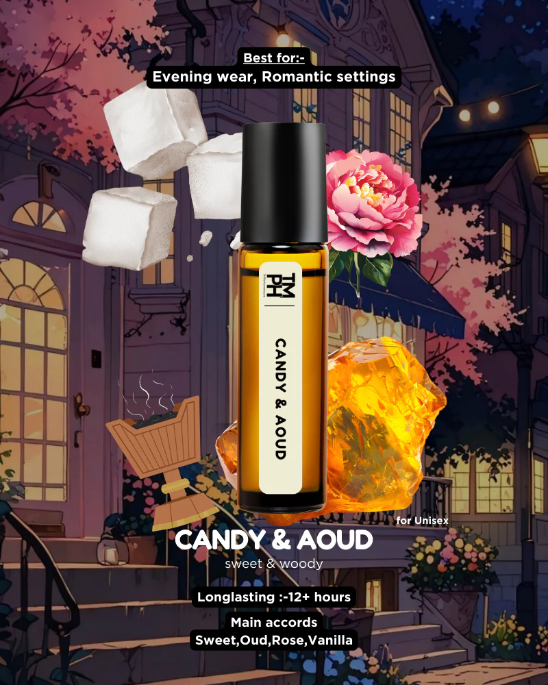 Candy & Aoud AT | Luxury Niche Attar – 10+ Hour Long Lasting Pure Oil - Inspired by Cndy Aud by Mntl - Image 3
