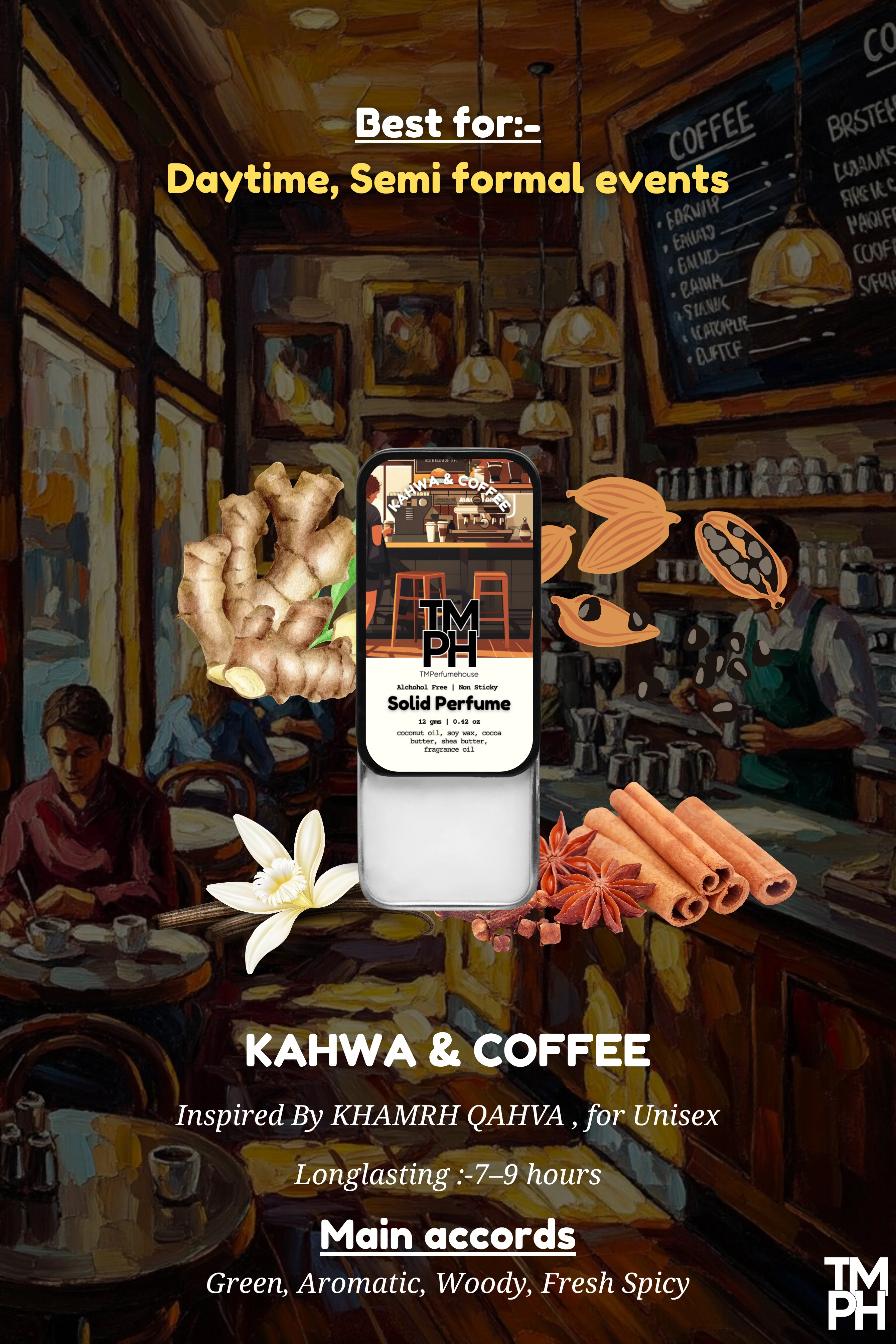 Kahwa & Coffee - Solid Perfume | TMPerfumehouse - Image 4