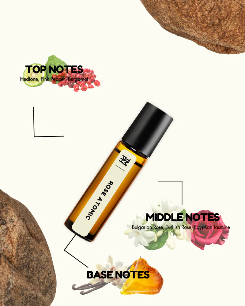 Rose Atomic AT | Luxury Niche Attar – 10+ Hour Long Lasting Pure Oil - Inspired by Atomic Rose by Intiio* - Image 4