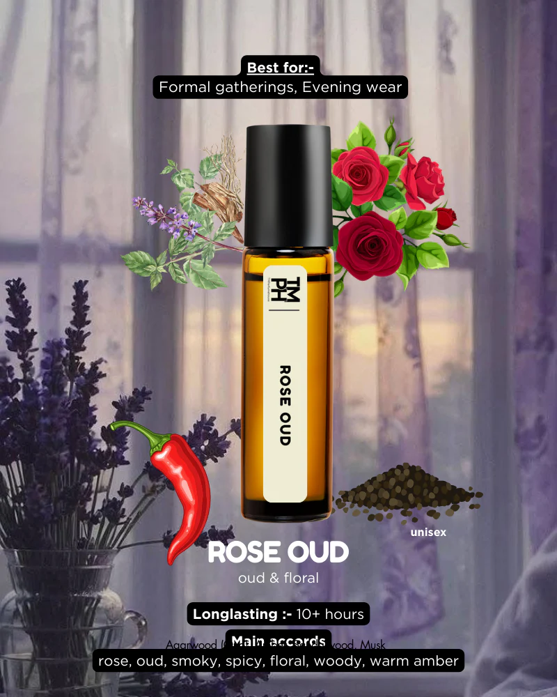 Rose Oud AT | Luxury Niche Attar – 10+ Hour Long Lasting Pure Oil - Inspired by Rose Oud by Jon Wakr* - Image 3